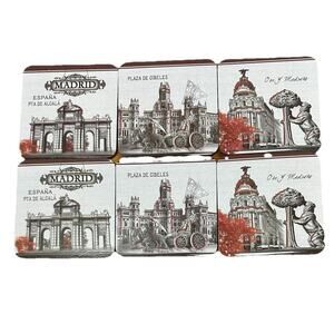 MADRID Cork-Back Coasters Set of 6